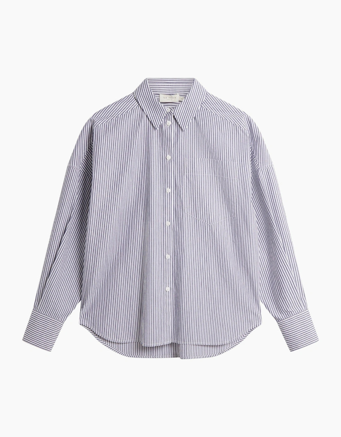 Ted Baker Vinales Boyfriend Fit Striped Cotton Shirt