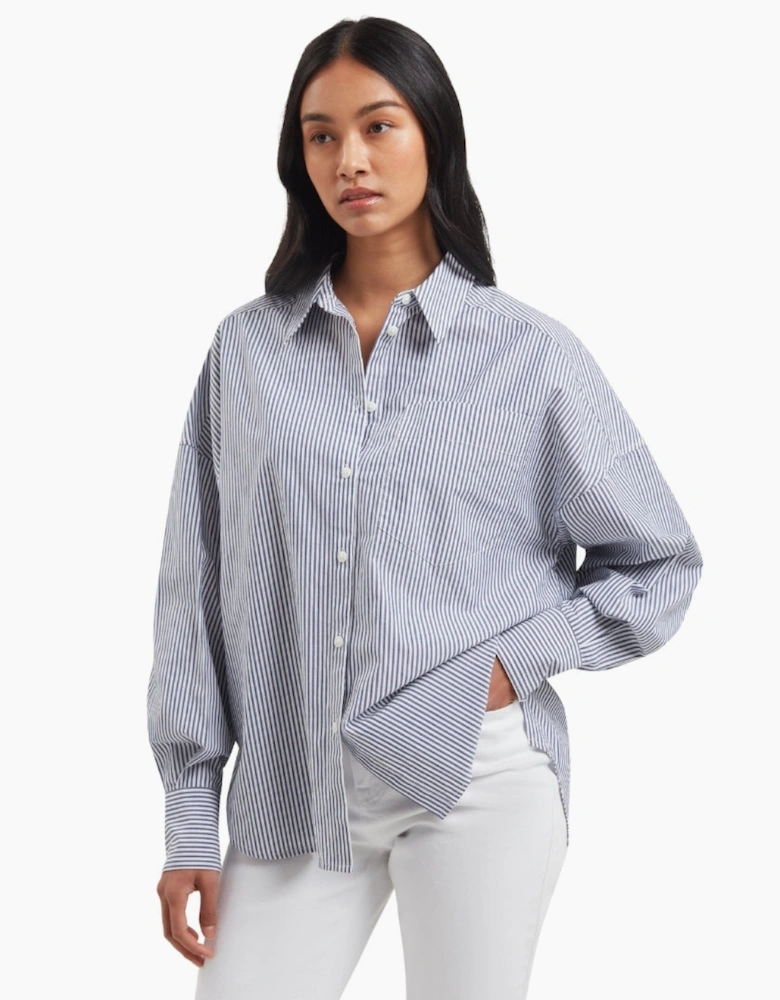 Ted Baker Vinales Boyfriend Fit Striped Cotton Shirt