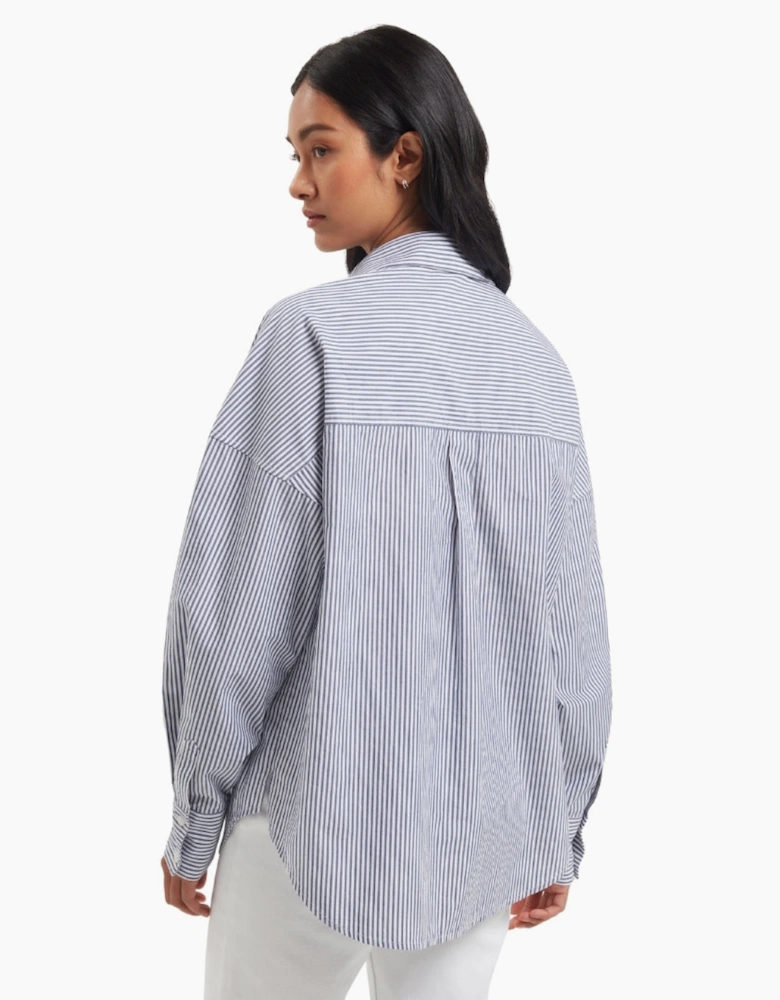 Ted Baker Vinales Boyfriend Fit Striped Cotton Shirt