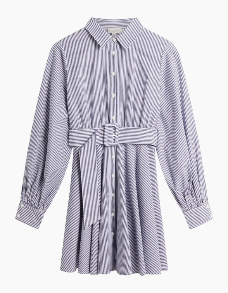 Ted Baker Ibarra Cotton Shirt Navy Mini Dress
