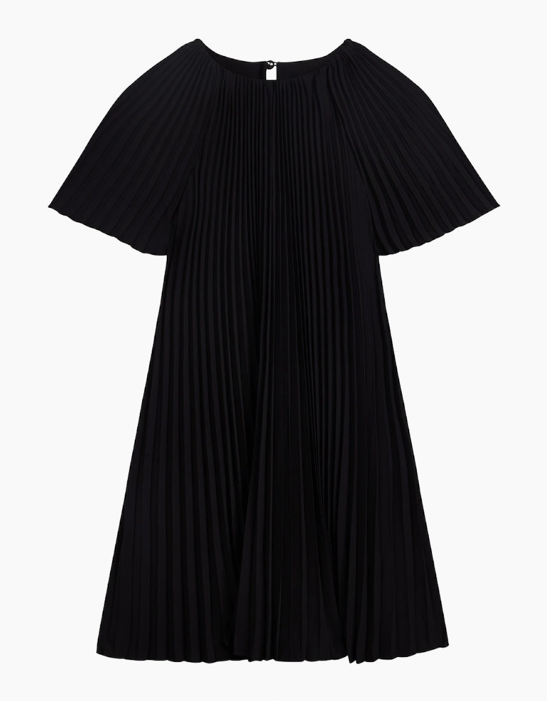 Ted Baker Convala Short Sleeve Pleated Black Mini Dress