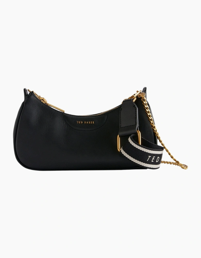 Ted Baker Essiy Webbing Leather Black Crossbody Bag