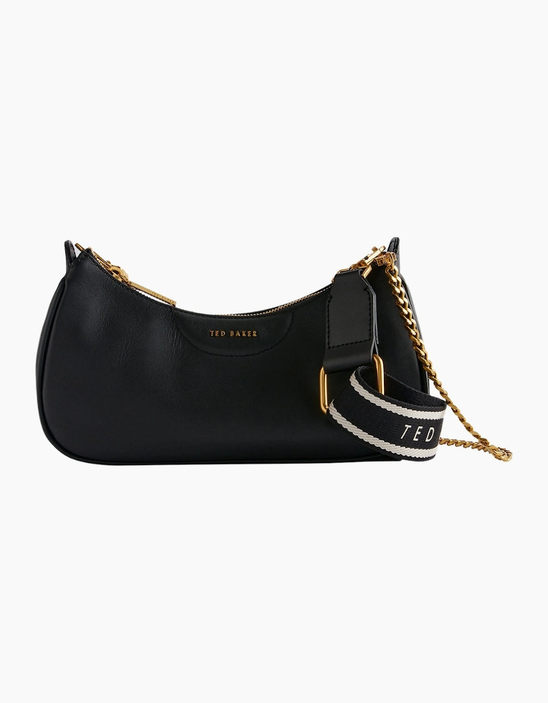 Ted Baker Essiy Webbing Leather Black Crossbody Bag