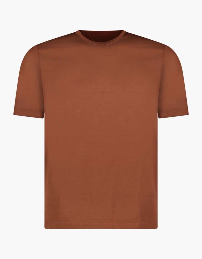 Gran Sasso Pure Cotton T-Shirt in Brown