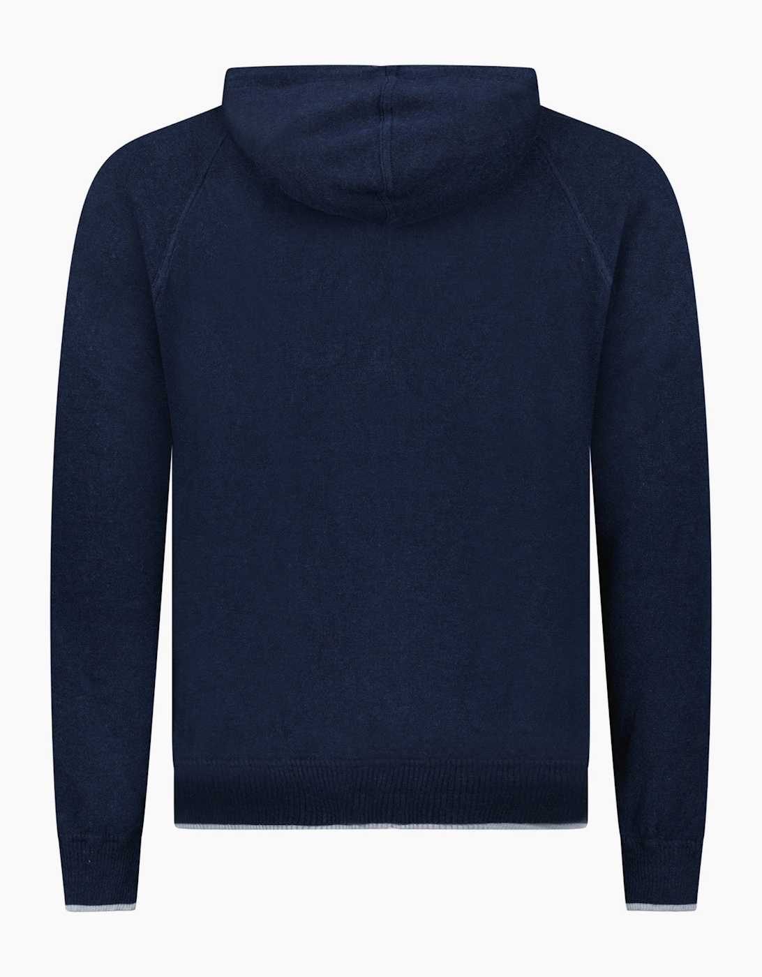 Gran Sasso Cotton-Cashmere Zip Hoodie in Navy