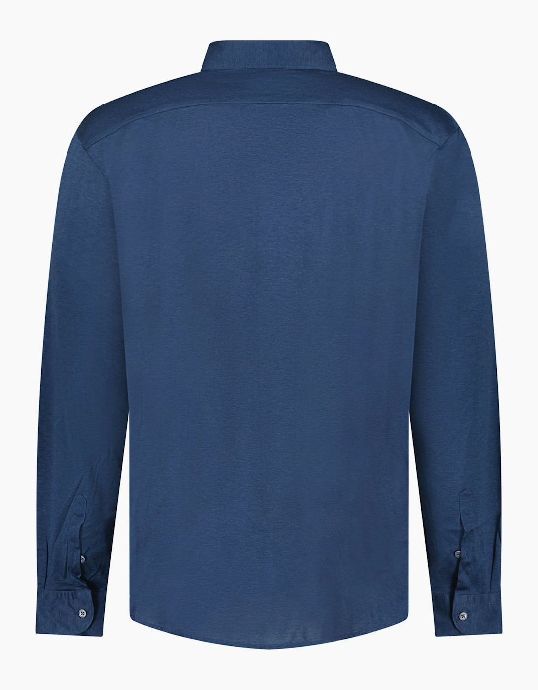 Gran Sasso Mercerized Cotton Jersey Shirt in Blue
