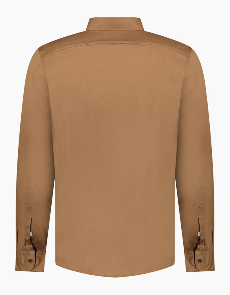Gran Sasso Mercerized Cotton Jersey Shirt in Brown