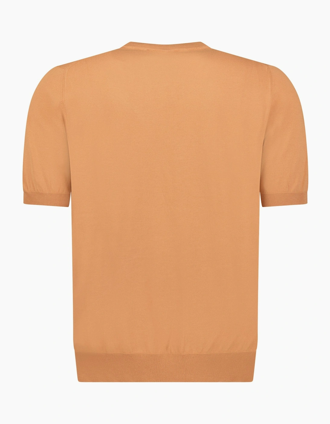 Gran Sasso Cotton Knit T-Shirt in Orange