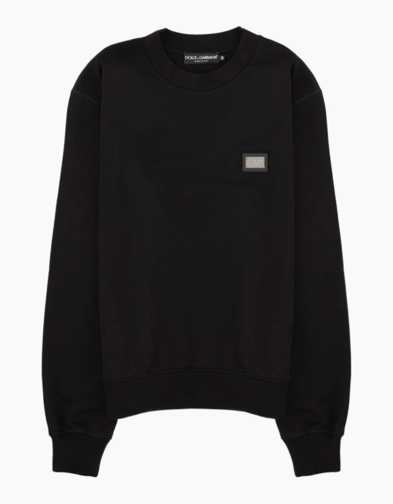 DOLCE & GABBANA PLAQUE SWEATSHIRT BLACK