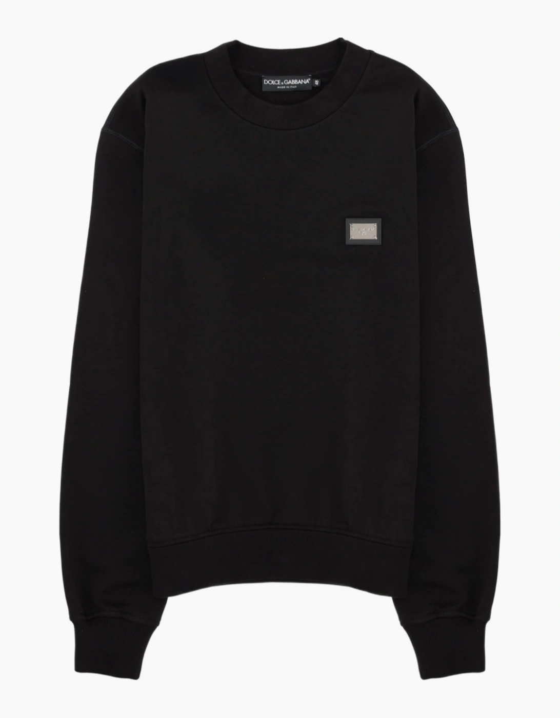 DOLCE & GABBANA PLAQUE SWEATSHIRT BLACK