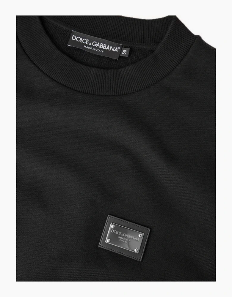 DOLCE & GABBANA PLAQUE SWEATSHIRT BLACK