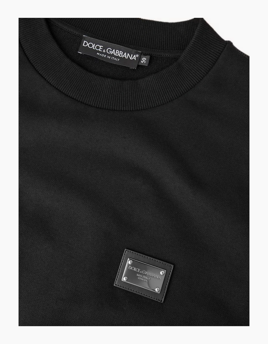 DOLCE & GABBANA PLAQUE SWEATSHIRT BLACK