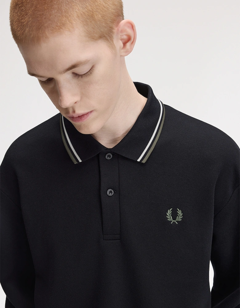 Fred Perry Tipped Collared Sweatshirt