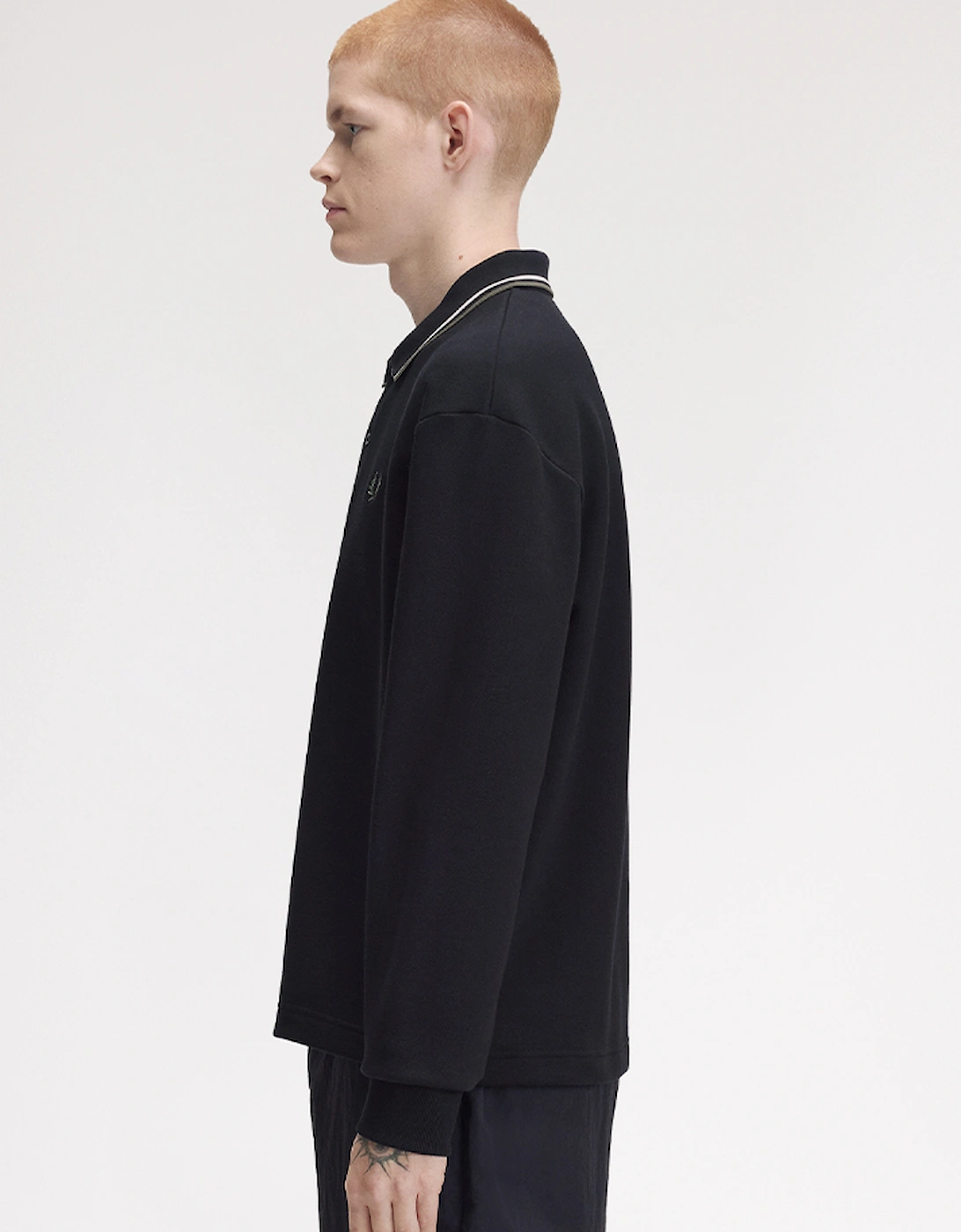 Fred Perry Tipped Collared Sweatshirt