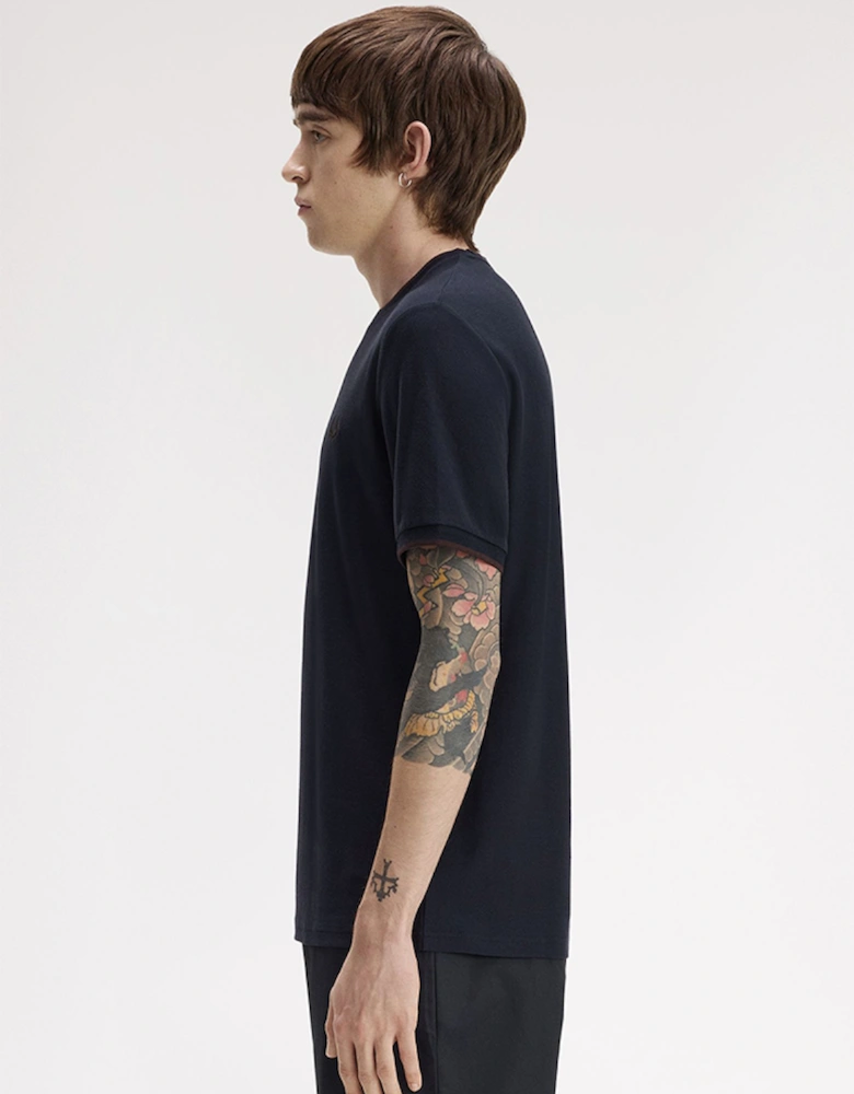 Fred Perry Trim Detail Crepe Pique T-Shirt