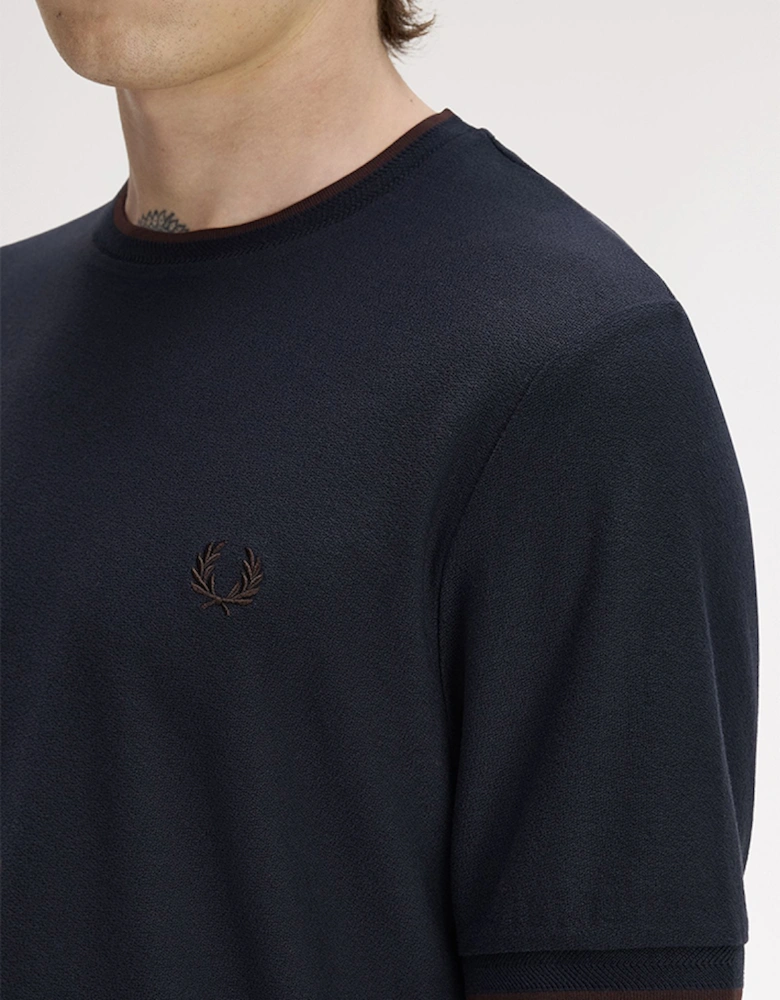 Fred Perry Trim Detail Crepe Pique T-Shirt