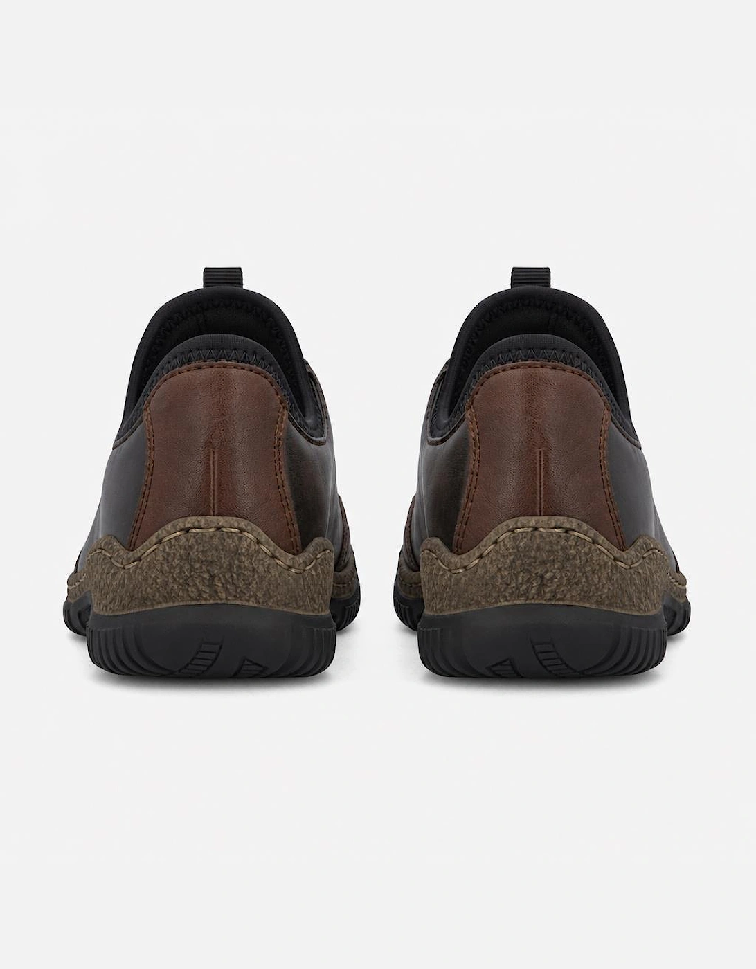 Rieker N3271 Womens Slip-On Trainers Chestnut/Antique/Black