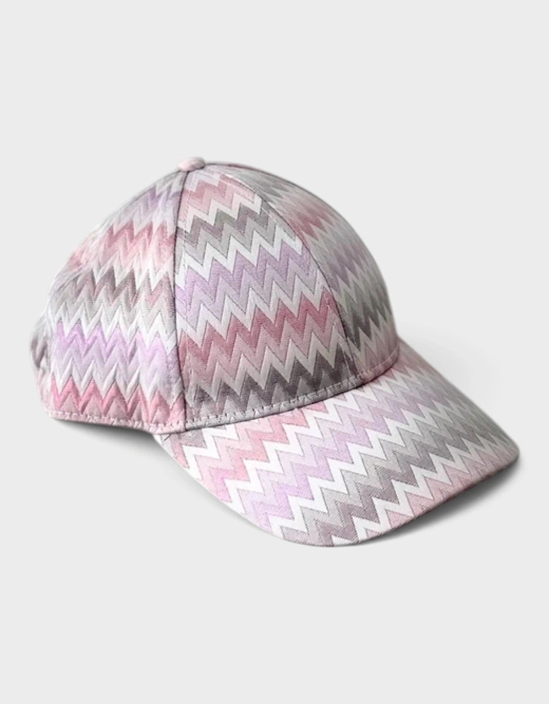Zig Zag Print Baseball Cap Pink