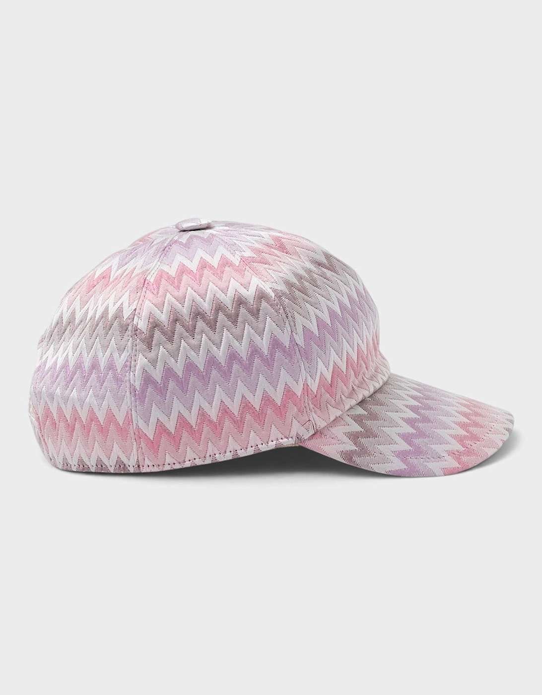 Zig Zag Print Baseball Cap Pink