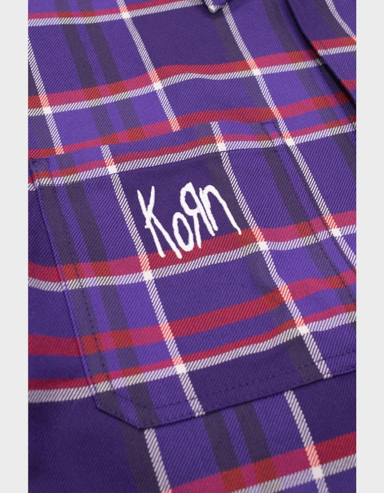 Korn Checked Overshirt Multi Blue