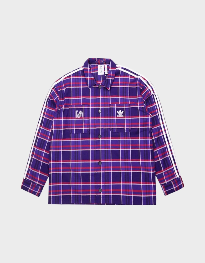Korn Checked Overshirt Multi Blue