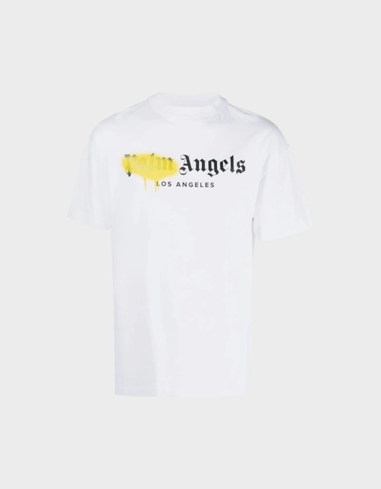 LA Sprayed Logo T Shirt White