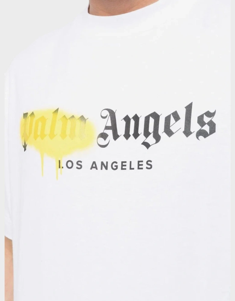 LA Sprayed Logo T Shirt White