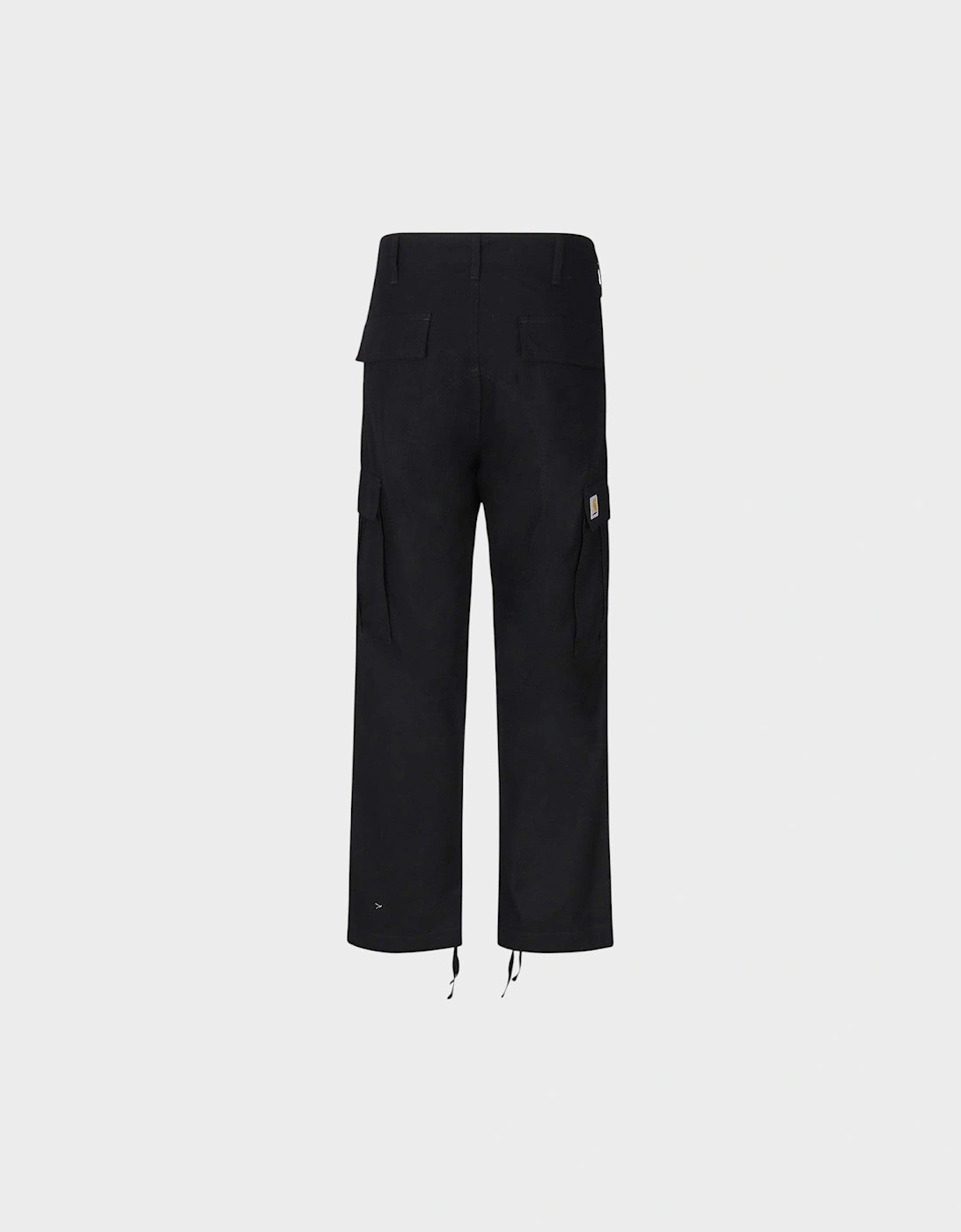Regular Cargo Cotton Pants Black