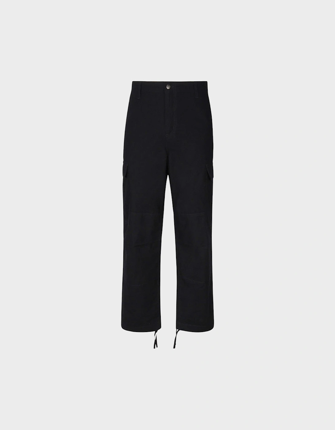Regular Cargo Cotton Pants Black