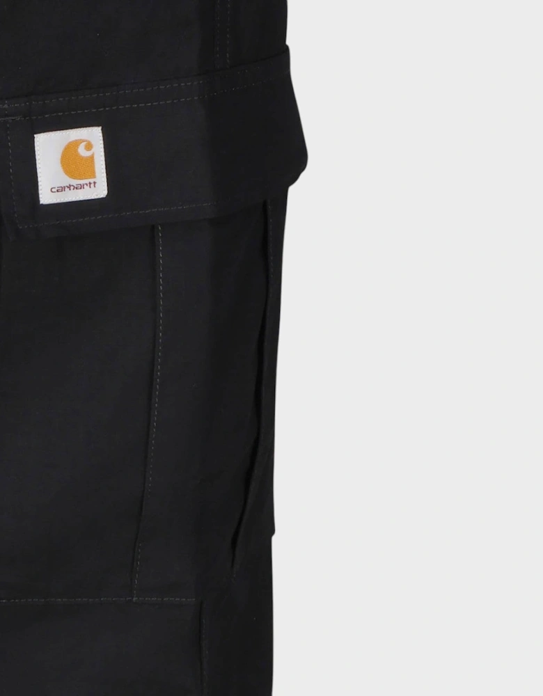Regular Cargo Cotton Pants Black