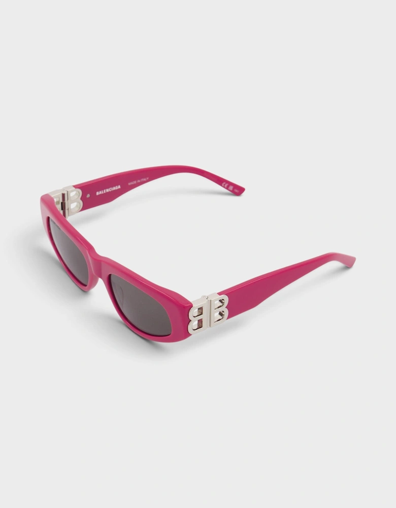 Logo Plaque Cat Eye Sunglasses Pink