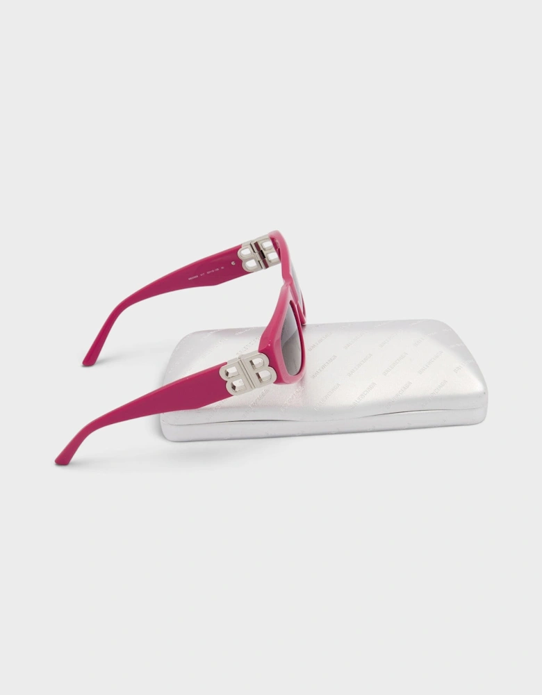 Logo Plaque Cat Eye Sunglasses Pink