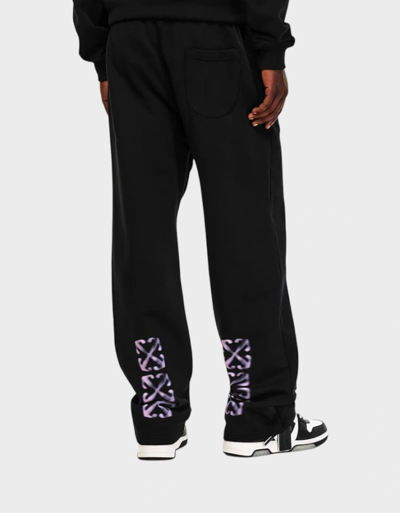 Vanish Arrow Closed Hem Fleece Sweatpants Black