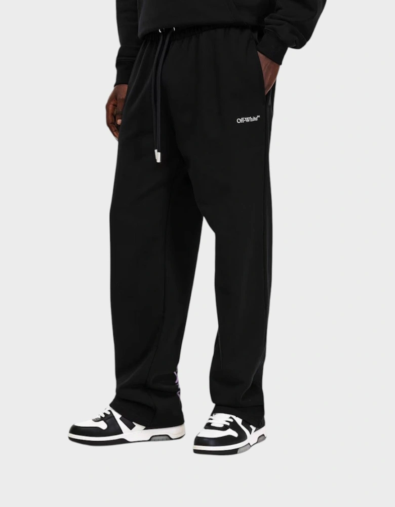 Vanish Arrow Closed Hem Fleece Sweatpants Black