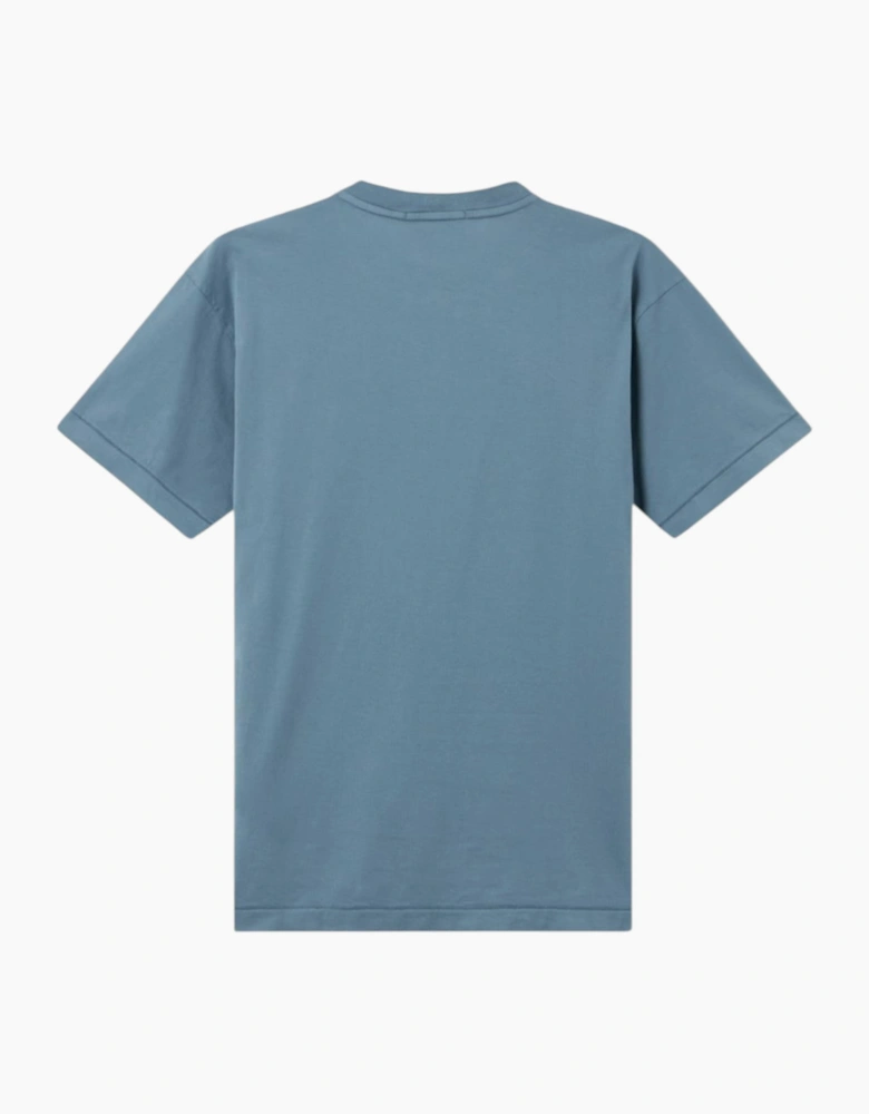 Stone Island Compass Patch Logo Steel Blue T-shirt