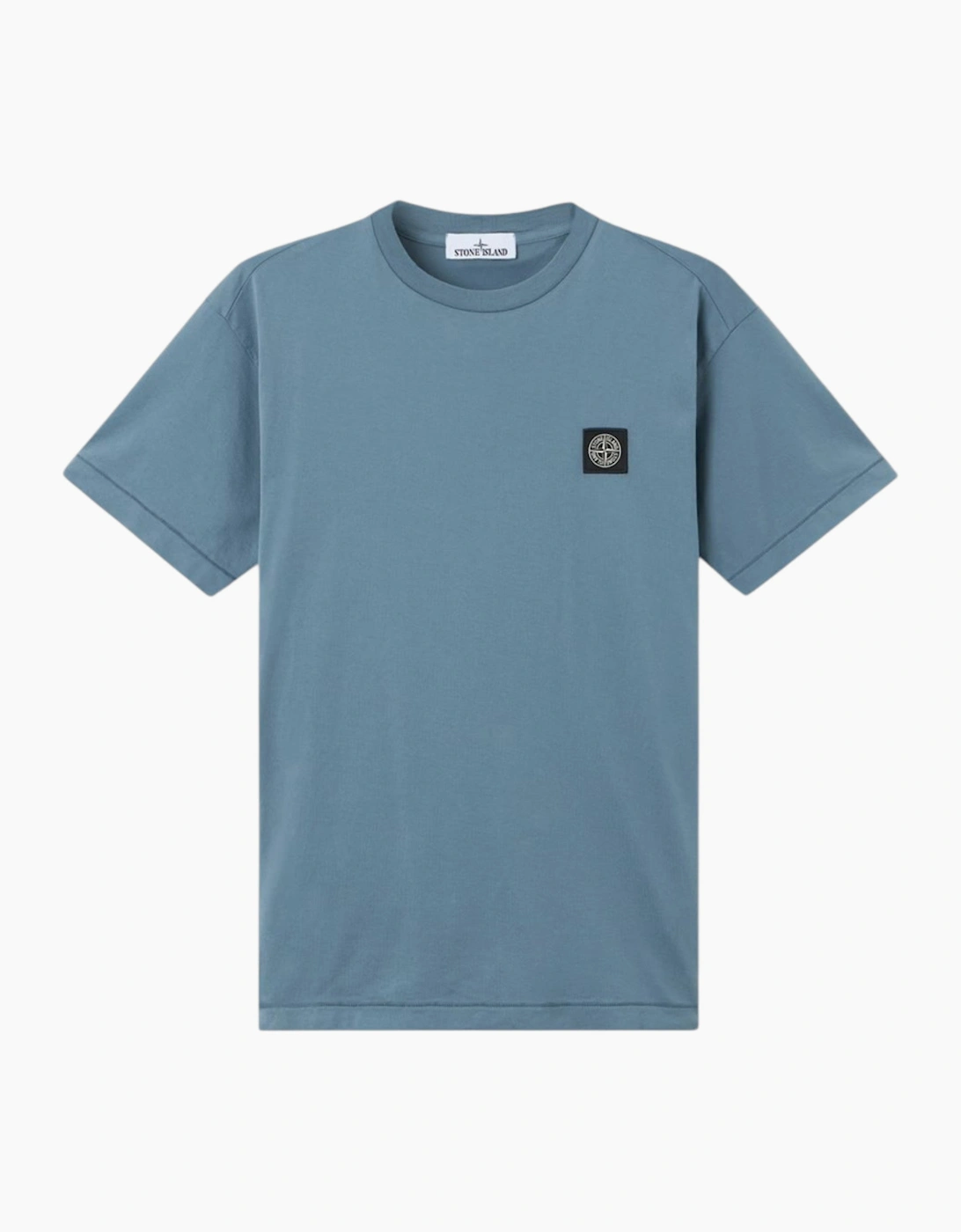 Stone Island Compass Patch Logo Steel Blue T-shirt