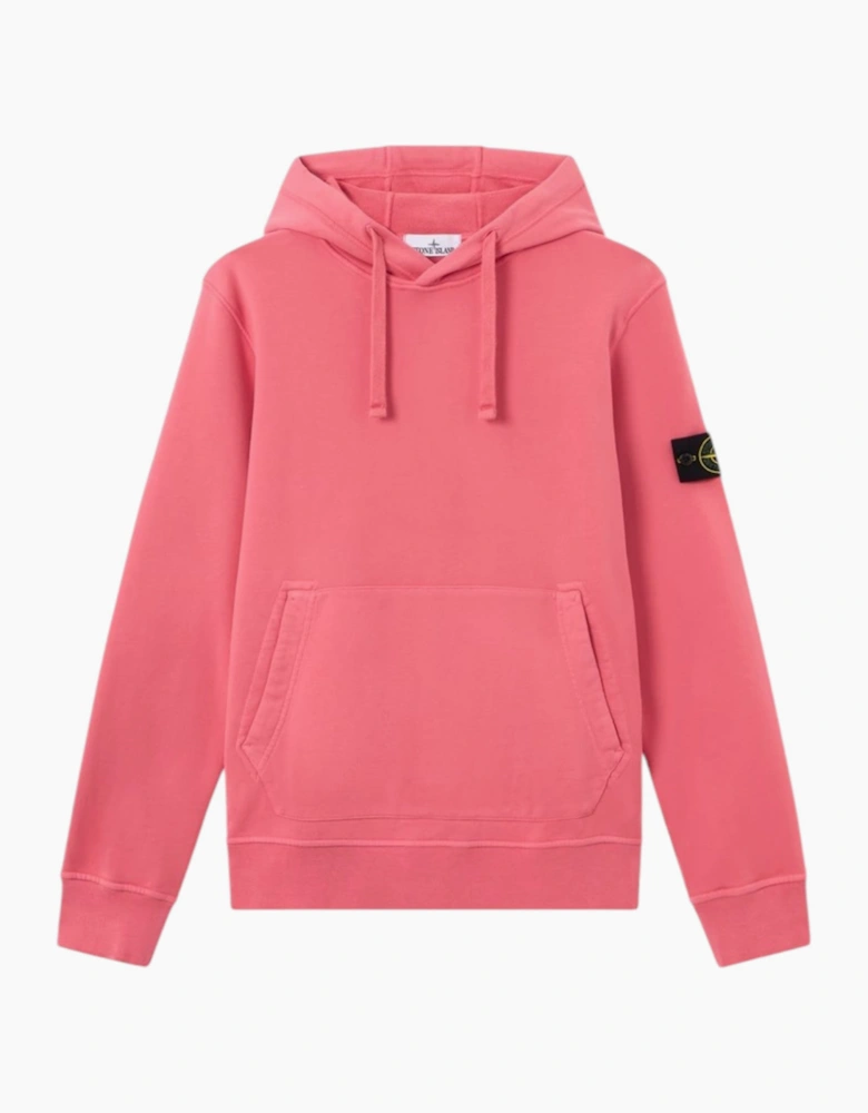 Stone Island Organic Cotton Geranium Pink Hoodie
