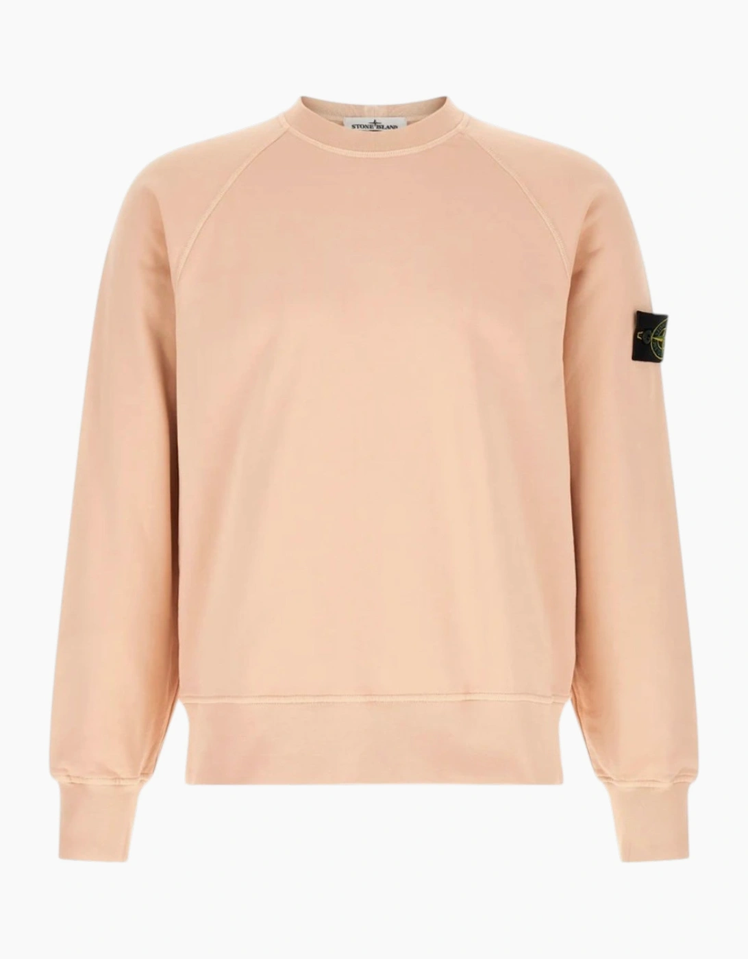 Stone Island Men's Stone Island Organic Cotton Pale Pink Peach Sweatshirt