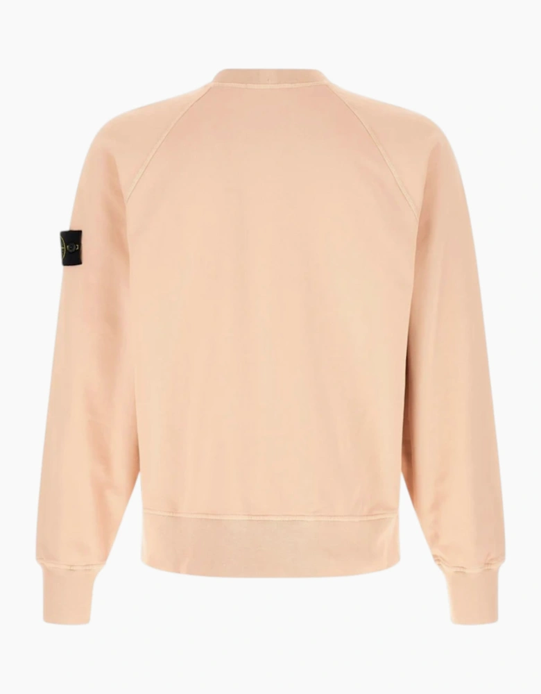 Stone Island Organic Cotton Pale Pink Peach Sweatshirt
