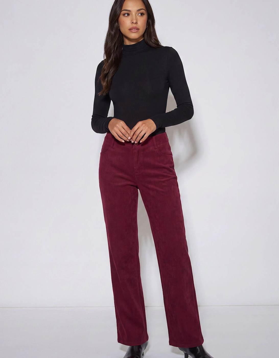 Mulberry Cord Straight Leg Trousers
