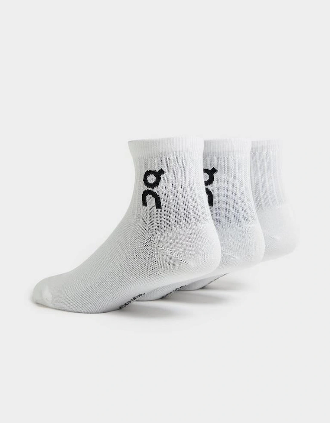 On Cloud Logo Socks Mid 3 Pack White