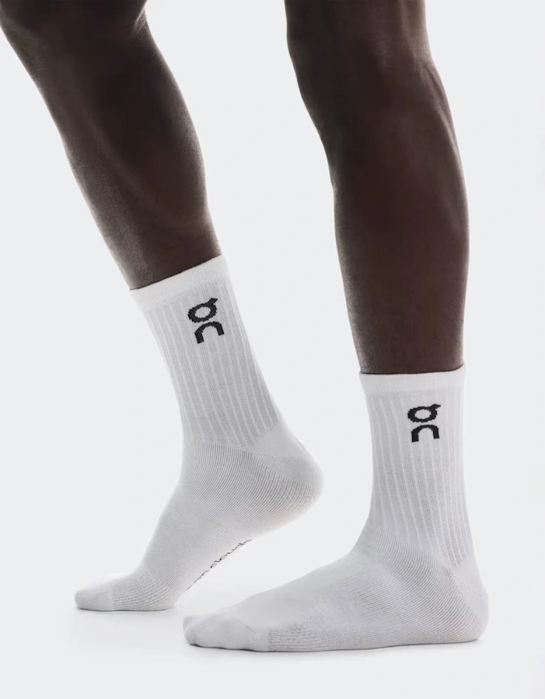 On Cloud Logo Socks High Crew 3 Pack White