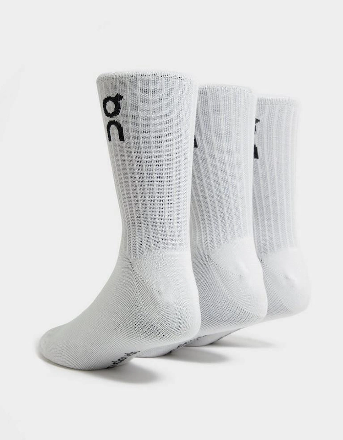 On Cloud Logo Socks High Crew 3 Pack White
