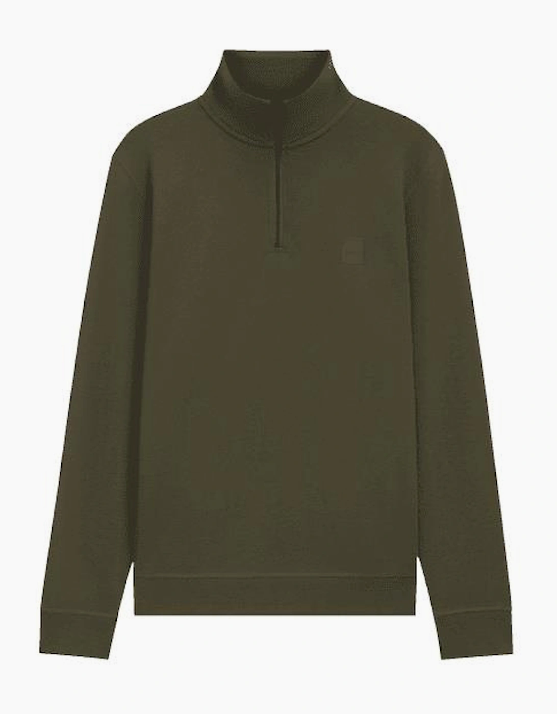 Zetrust Patch Logo Green Quarter Zip Sweatshirt