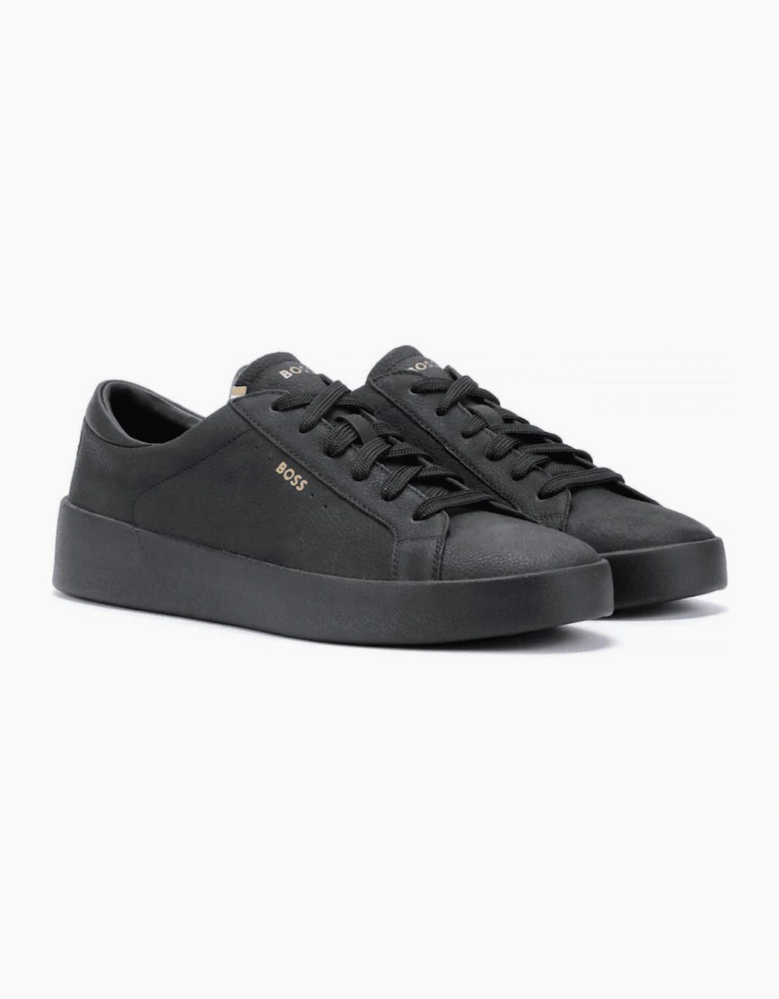 Belwar Black/Gold Leather Sneaker/Trainer