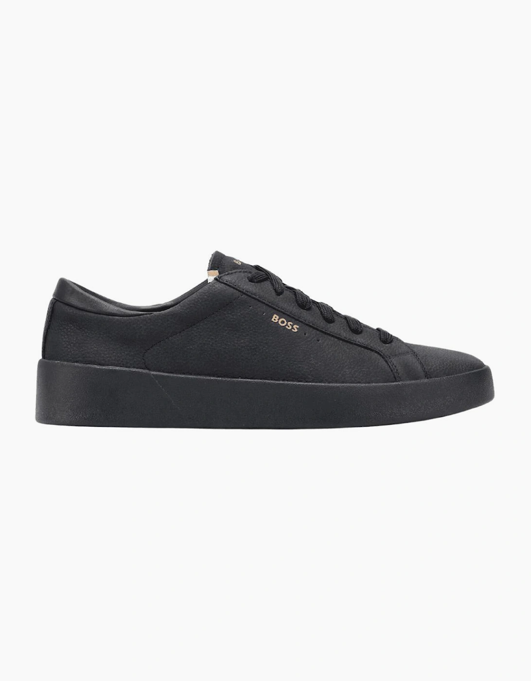 Belwar Black/Gold Leather Sneaker/Trainer