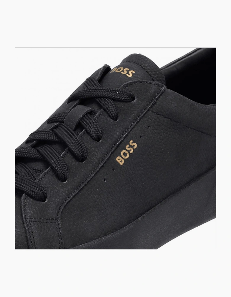 Belwar Black/Gold Leather Sneaker/Trainer