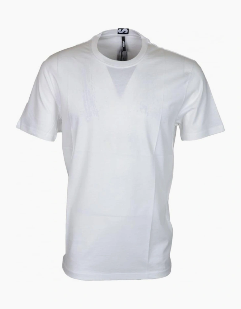 Versus BU90432 Plain White Extra Long T-Shirt