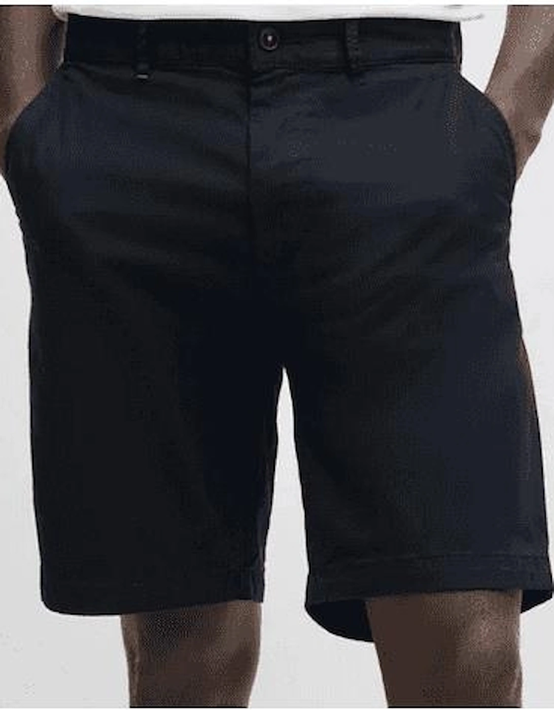 Cotton Slim Fit Navy Chino Shorts