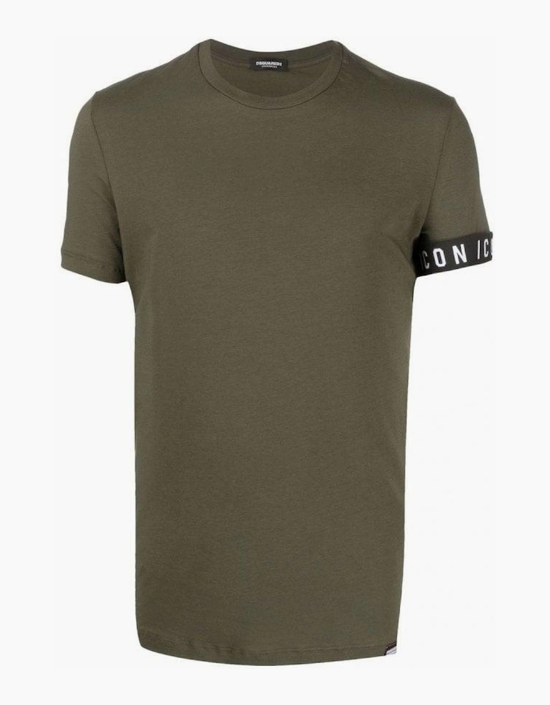 Icon Tape Logo Basic Khaki T-Shirt